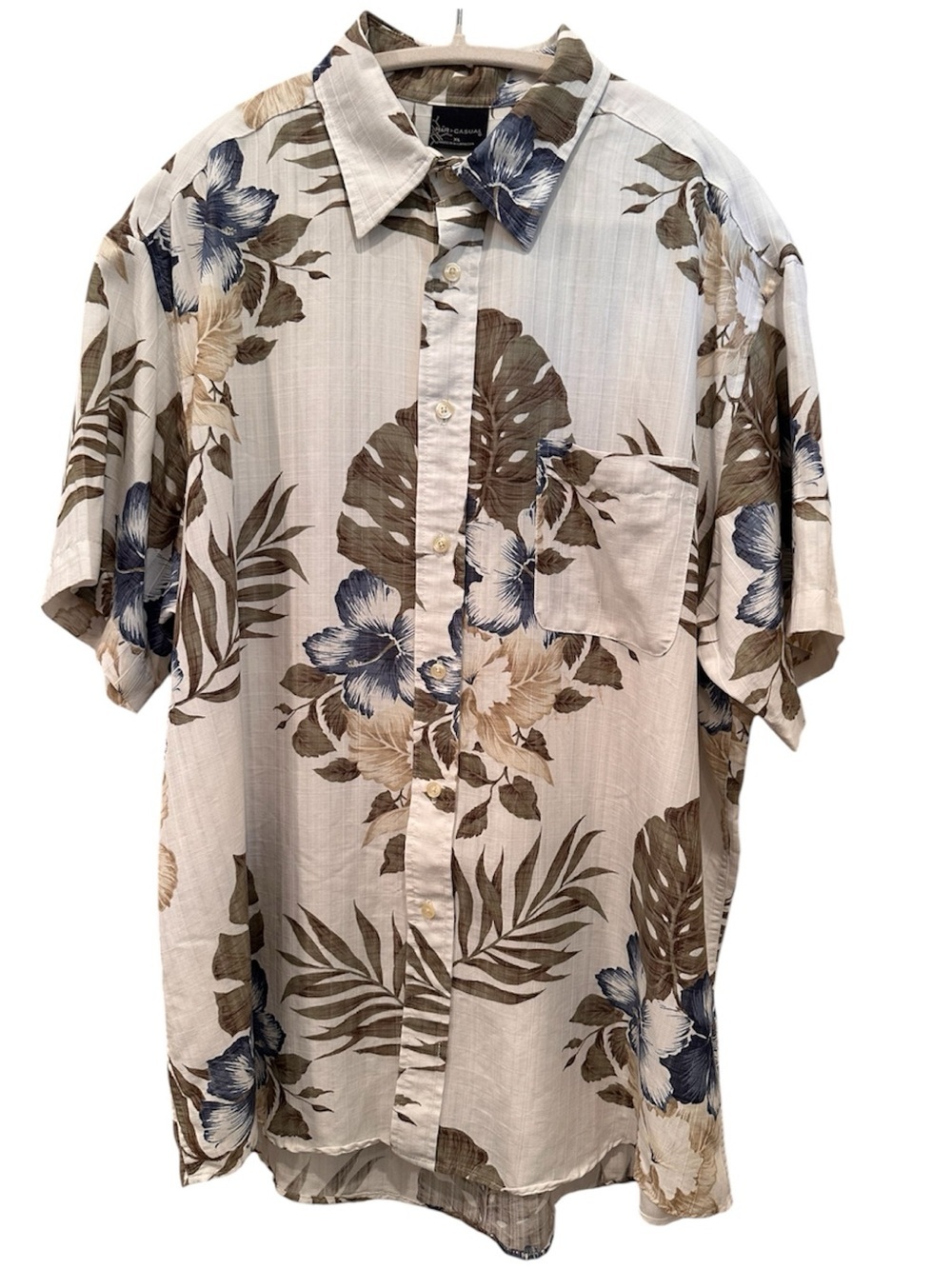 Tropical Short-Sleeve Button-Down Shirt Vacation Resort Cruise Beach Sz XL